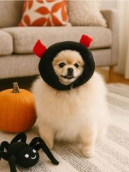 Halloweenowy kostium dla psa i kota - czarny. Czarne stroje jednoczęściowe damskie Sinsay, bez wzorów. Za 12.99 zł.
