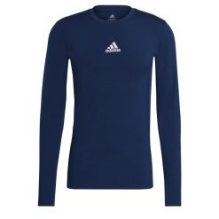 Koszulka piłkarska męska adidas Compression Long Sleeve Tee. Niebieskie bielizna termoaktywna męska Adidas, m. Za 99.99 zł.