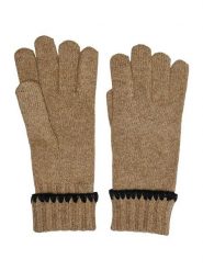 ONLY Rękawiczki w kolorze jasnobrązowym rozmiar: onesize. Brązowe rękawiczki damskie Only, bez wzorów, prążkowane. Za 56.79 zł.