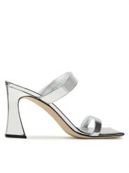 GIUSEPPE ZANOTTI Klapki E300017 Srebrny. Szare klapki damskie GIUSEPPE ZANOTTI, bez wzorów, ze skóry, bez obcasa. Za 1,559.00 zł.