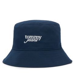 Kapelusz Tommy Jeans. Niebieskie kapelusze damskie Tommy Jeans, bez wzorów, z jeansu. Za 169.99 zł.