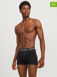 Jack & Jones Bokserki (3 pary) w kolorze czarnym rozmiar: L. Czarne bokserki męskie Jack & Jones, bez wzorów. Za 55.95 zł.