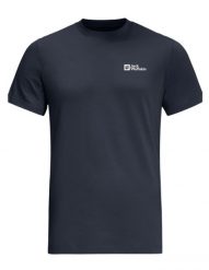 T-shirt męski Jack Wolfskin Essential. Niebieskie t-shirty męskie Jack Wolfskin, m, bez wzorów, z bawełny, bez kołnierzyka. Za 148.65 zł.