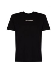 Les Hommes T-Shirt "Embrodery" | LBT1031700E | Mężczyzna | Czarny. Czarne t-shirty męskie Les Hommes, m, bez wzorów, z bawełny, bez kołnierzyka. W wyprzedaży za 389.00 zł.