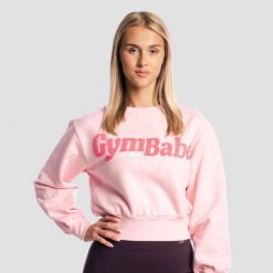 Bluza damska fitness bez zamka GymBabe Cherrybloom. Czerwone bluzy sportowe damskie GYMBEAM, l, bez wzorów, z bawełny, bez ramiączek, długie, bez kaptura. Za 131.90 zł.