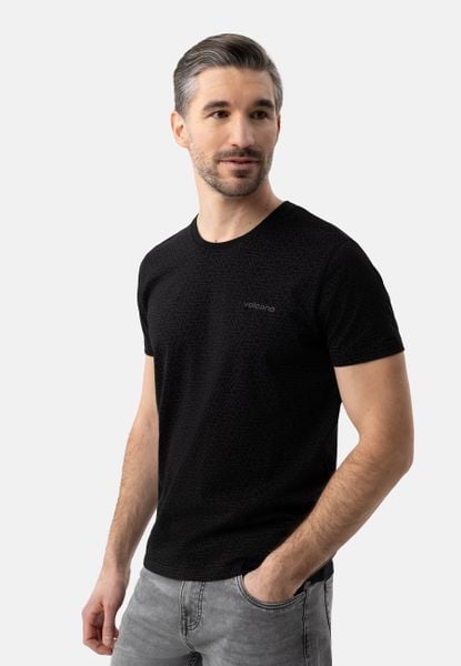 T-shirt z printem TM-ANGLE. Czarne t-shirty męskie Volcano, m, bez wzorów, z bawełny, bez kołnierzyka. Za 69.99 zł.