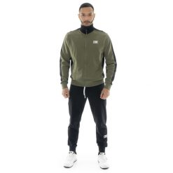 Bluza z bawełna z pełny zamek błyskawiczny na co dzień. Zielone bluzy sportowe męskie LEONE 1947 APPAREL, bez wzorów, z bawełny, sportowe, bez kołnierzyka, bez ramiączek. W wyprzedaży za 157.01 zł.