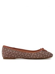 Coach Baleriny Abigail CT240 Brązowy. Brązowe baleriny damskie Coach, bez wzorów, z materiału, bez obcasa. Za 489.99 zł.