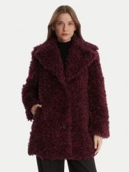 DKNY Futro DLEMFW97 Bordowy Regular Fit. Czerwone futra damskie DKNY, s. Za 829.99 zł.