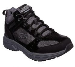 Buty trekkingowe męskie Skechers Oak Canyon. Czarne buty trekkingowe męskie Skechers, z materiału, bez zapięcia, trekkingowe. Za 259.99 zł.