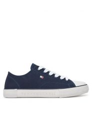 Tommy Hilfiger Trampki T3X9-33846-0890800 Granatowy. Niebieskie trampki i tenisówki chłopięce Tommy Hilfiger, bez wzorów, z materiału, bez zapięcia. Za 159.99 zł.