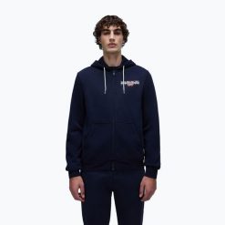 Bluza męska Napapijri B-Aylmer Full Ziphint. Niebieskie bluzy bez kaptura męskie Napapijri, m. W wyprzedaży za 431.65 zł.