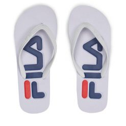 Japonki Fila. Białe klapki damskie Fila, bez wzorów, bez obcasa. Za 39.99 zł.