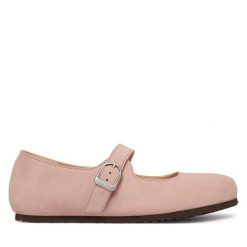 Baleriny Birkenstock. Czerwone baleriny damskie Birkenstock, bez wzorów, bez obcasa. Za 629.99 zł.