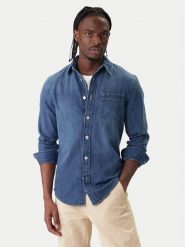 Tommy Jeans Koszula DM0DM22303 Niebieski Regular Fit. Niebieskie koszule męskie Tommy Jeans, m, bez wzorów, z bawełny, bez kołnierzyka, bez ramiączek. Za 329.99 zł.