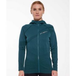 Bluza damska wełniana z kapturem Brubeck THERMO WOOL by Pustelnik. Zielone bluzy z kapturem damskie Brubeck, z wełny. Za 439.00 zł.
