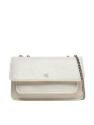 Calvin Klein Jeans Torebka Chain Ew Flap Conv Chain Bag LV04K3084G Écru. Torebki klasyczne damskie Calvin Klein Jeans, bez wzorów, z jeansu, bez dodatków. Za 349.99 zł.