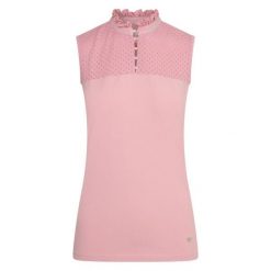 Jeździecka koszulka polo bez rękawów dla dziewczynek Imperial Riding Camee. Czerwone koszulki dziewczęce IMPERIAL RIDING, m, bez wzorów, bez ramiączek. Za 173.00 zł.