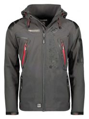 Geographical Norway Kurtka softshellowa w kolorze szarym rozmiar: S. Szare kurtki outdoor męskie Geographical Norway, s, z aplikacjami, bez kaptura. Za 149.31 zł.