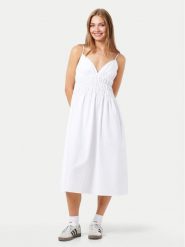 Noisy May Sukienka letnia Ingrid 27030964 Biały Regular Fit. Białe sukienki damskie Noisy may, na lato, s, bez wzorów, z bawełny, bez kołnierzyka, bez ramiączek. Za 129.99 zł.