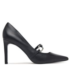 Szpilki Calvin Klein. Czarne szpilki CALVIN KLEIN, bez wzorów, bez obcasa. Za 649.99 zł.