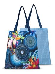Hip Shopper bag "Cailaini" w kolorze błękitno-granatowym - 40 x 45 cm rozmiar: 40x45 cm. Niebieskie shopper bag damskie Hip, bez wzorów, z materiału, na ramię, bez dodatków. Za 57.06 zł.