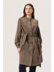 Soaked in Luxury Sukienka "Soaked in Luxury" w kolorze khaki rozmiar: XXL. Brązowe sukienki damskie Soaked in Luxury, na co dzień, xxl, bez wzorów, z tkaniny, bez kołnierzyka, bez ramiączek, mini, proste. Za 260.35 zł.