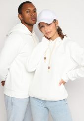 Biała Klasyczna Bluza z Kapturem i Bawełną Desaria. Białe bluzy z kapturem męskie Born2be, m, z bawełny. Za 44.99 zł.
