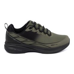 DK Ciemnozielone buty sportowe męskie. Zielone buty sportowe na co dzień męskie z materiału, bez zapięcia. Za 181.89 zł.