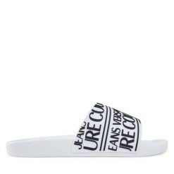 Klapki Versace Jeans Couture. Białe klapki i japonki męskie Versace Jeans Couture, z jeansu. Za 209.99 zł.