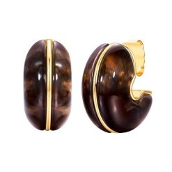 Yokoamii Kolczyki z metalu w kolorze zlotym z tworzywa sztucznego 1 ct Damski. Żółte kolczyki damskie Yokoamii, metalowe, na sztyftcie. Za 159.99 zł.