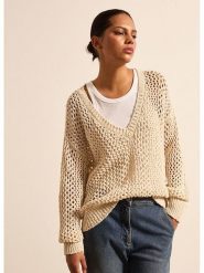 STEFANEL Sweter w kolorze beżowym rozmiar: XS. Brązowe swetry klasyczne damskie Stefanel, xs, bez kołnierzyka. Za 260.99 zł.