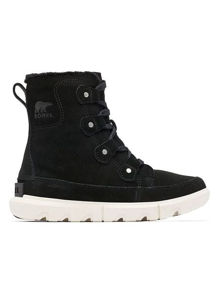 Sorel Skórzane botki zimowe "Explorer II" w kolorze czarnym rozmiar: 37. Czarne botki damskie Sorel, na zimę, z materiału, bez obcasa, bez zapięcia. Za 362.85 zł.