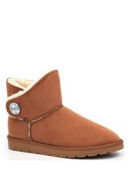 ISLAND BOOT Botki zimowe "Dona" w kolorze jasnobrązowym rozmiar: 36. Brązowe botki damskie Island Boot, na zimę, z materiału, bez obcasa, bez zapięcia. Za 156.98 zł.