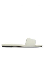Calvin Klein Klapki Square Flat Sndl Canvas Hw HW0HW03129 Biały. Białe klapki damskie CALVIN KLEIN, bez wzorów, z materiału, bez obcasa. Za 329.99 zł.