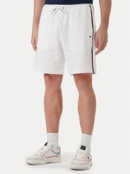 Tommy Hilfiger Szorty sportowe Global Stripe MW0MW42883 Biały Regular Fit. Białe szorty męskie Tommy Hilfiger, l, z bawełny. Za 409.99 zł.