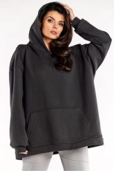 Bluza oversize z kapturem bawełniana grafit. Bluzy z kapturem damskie Infinite You, l, z bawełny. Za 259.00 zł.