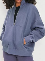 Bluza ze stójką - niebieski. Niebieskie bluzy bez kaptura damskie Sinsay, l. W wyprzedaży za 39.99 zł.