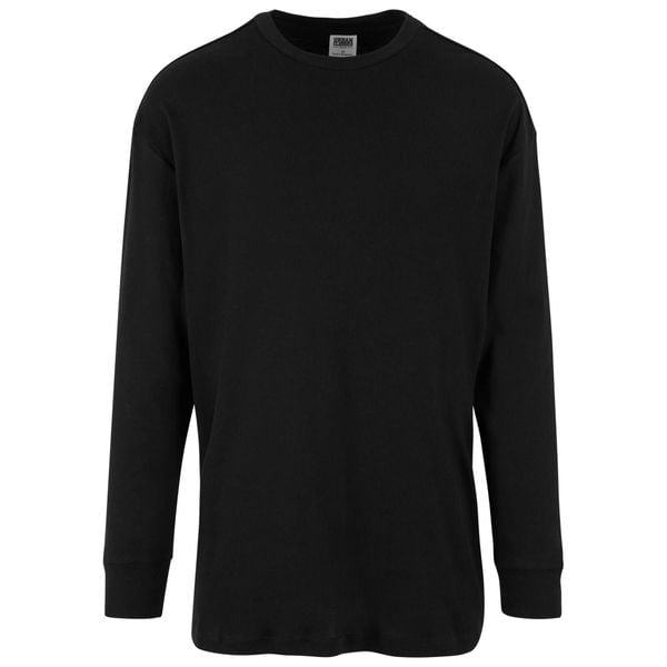 Sweter Męski Z Długim Rękawem W Prążki Organic Boxy. Czarne swetry męskie Urban Classics, m, bez wzorów, bez kołnierzyka. Za 85.99 zł.