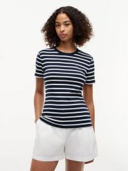 Tommy Hilfiger Koszulka Kobiety Bawełna niebieski|wielokolorowy, XS. Niebieskie t-shirty damskie Tommy Hilfiger, xs, bez wzorów, z bawełny, bez kołnierzyka. Za 169.95 zł.