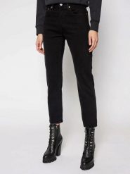 SPODNIE DAMSKIE JEANSOWE Levi's 501 CROP 36200-0085 (29/30). Czarne spodnie materiałowe damskie Levi's, bez wzorów, z jeansu, sportowe. Za 599.00 zł.