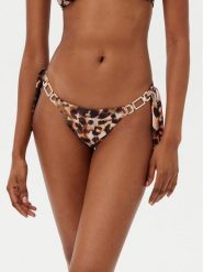 Guess Dół od bikini E5GO04 KCRJ2 Brązowy. Brązowe bikini damskie Guess, z aplikacjami. Za 159.99 zł.