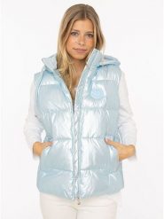 Zwillingsherz Kamizelka pikowana w kolorze błękitnym rozmiar: S. Niebieskie kamizelki damskie Zwillingsherz, s. Za 218.05 zł.