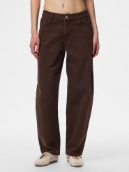Pieces Dżinsy - Barrel fit - w kolorze brązowym rozmiar: W25/L30. Brązowe jeansy damskie Pieces. Za 134.95 zł.