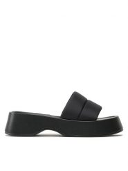 DeeZee Klapki Y8865-7A Czarny. Czarne klapki damskie DeeZee, bez wzorów, z materiału, bez obcasa. Za 199.99 zł.
