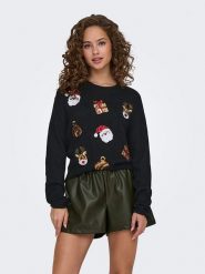 JDY Sweter "Santa" w kolorze zielonym rozmiar: S. Zielone swetry klasyczne damskie JDY, s, bez kołnierzyka. Za 92.64 zł.