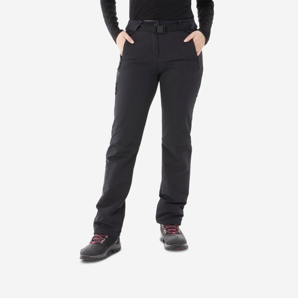 Spodnie turystyczne damskie Quechua SH500 mountain. Czarne spodnie dresowe damskie QUECHUA, bez wzorów, z elastanu, sportowe. Za 199.99 zł.