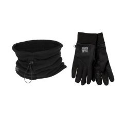 Zestaw termo unisex Komin na szyję/Rękawiczki. Czarne rękawiczki damskie HEAT KEEPER, na zimę, bez wzorów, z poliamidu. W wyprzedaży za 148.10 zł.