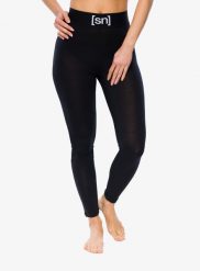 Legginsy termoaktywne damskie Super.natural Tundra175 Tight. Czarne bielizna termoaktywna damska Super.natural, m, bez wzorów, z materiału. Za 274.99 zł.