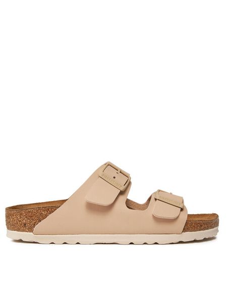 Birkenstock Klapki Arizona Birko-Flor 1027723 Beżowy. Brązowe klapki i japonki męskie Birkenstock, ze skóry. Za 299.99 zł.